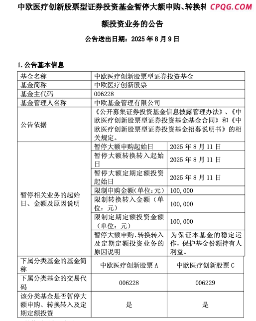年内绩优基金集体“限流” 葛兰时隔4年重启限购