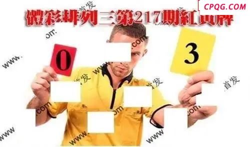 体彩P32025年217期 红黄牌图谜