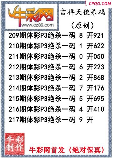 吉祥天使杀码217期P3图谜（原创）