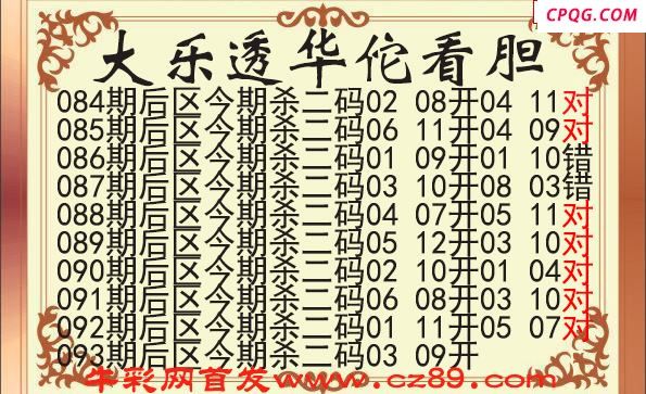 大乐透2025094期华佗看胆后区杀二码图谜