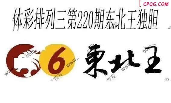 体彩P32025年220期 东北王独胆图