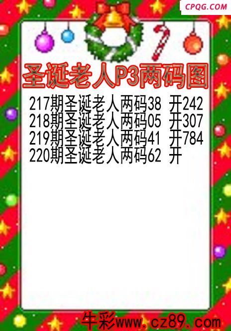 25年220期圣诞老人P3两码图