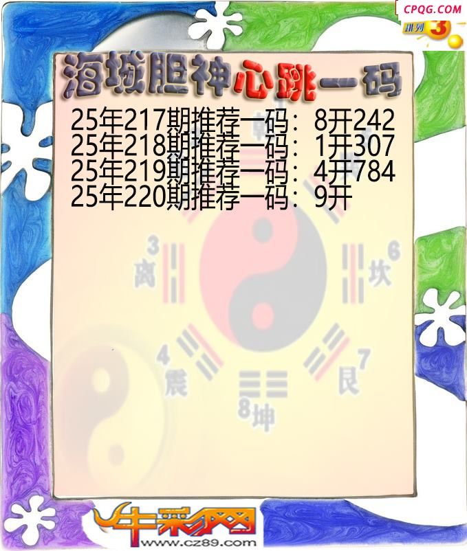 海城胆神心跳一码220期体彩P3图谜