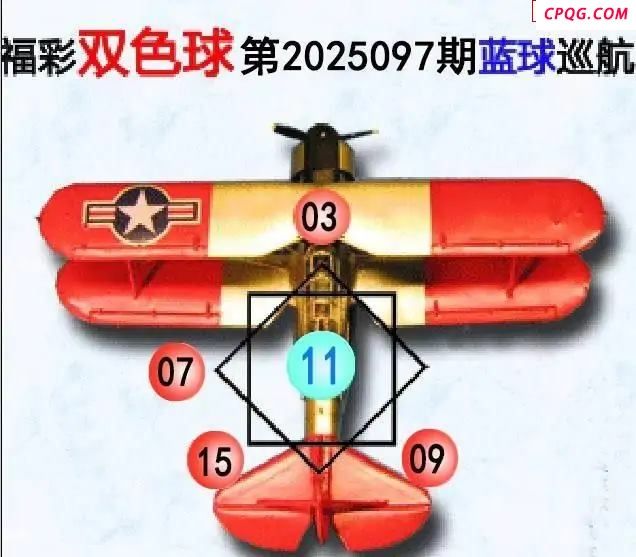 蓝球巡航25年097期双色球图谜