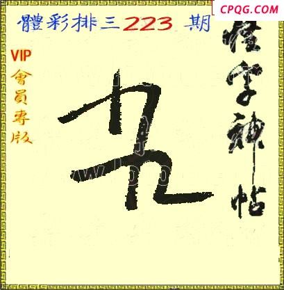 体彩P325年223期 怪字神贴图谜