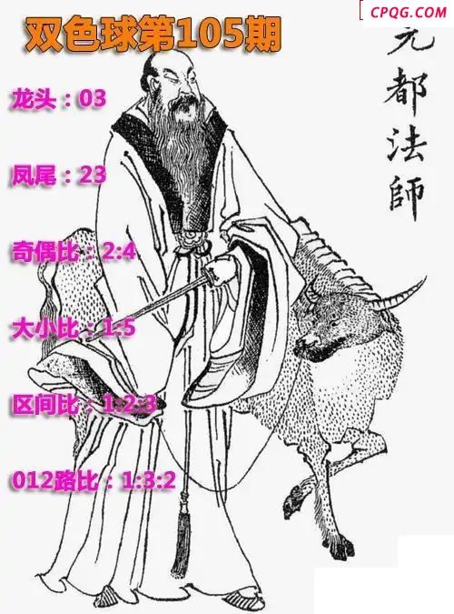 福彩双色球2025年105期元都法师图谜