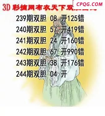 布衣天下2025244期3d图谜