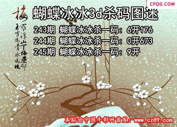 蝴蝶冰冰杀码2025245期3d图谜（原创）