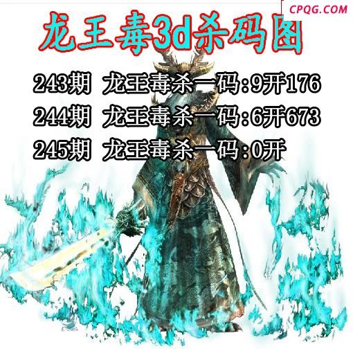 龙王毒杀码2025245期3d图谜（原创）
