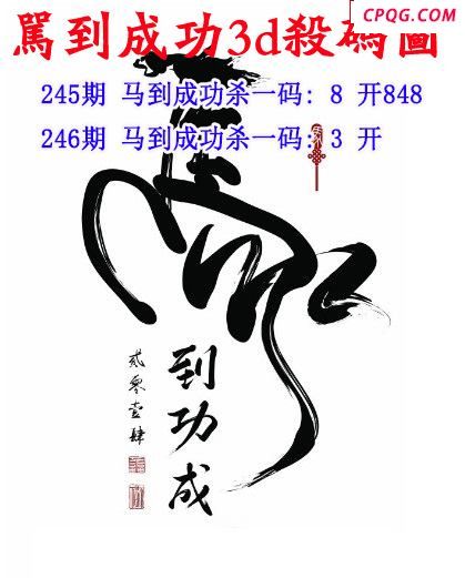 马到成功杀码2025246期3d图谜（原创）