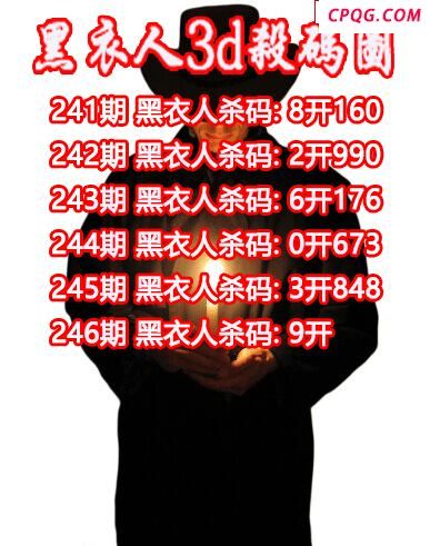 黑衣人杀码2025246期3d图谜（原创）