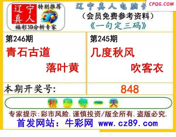 辽宁真人一句定码246期3D图谜