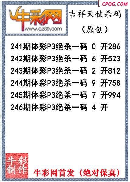 吉祥天使杀码246期P3图谜（原创）