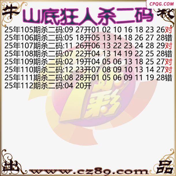 七乐彩2025112期山底狂人杀二码图谜