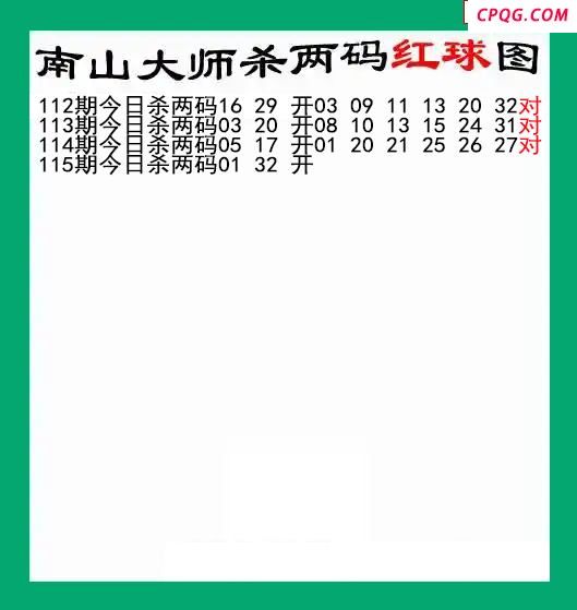 南山大师杀两红115期双色球图谜