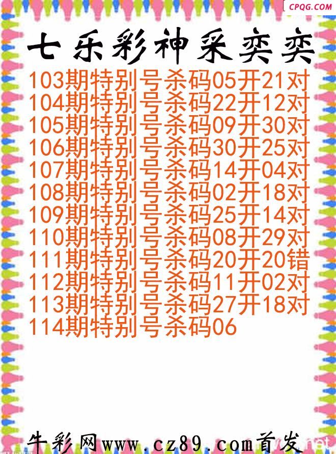 七乐彩2025114期神采奕奕图谜