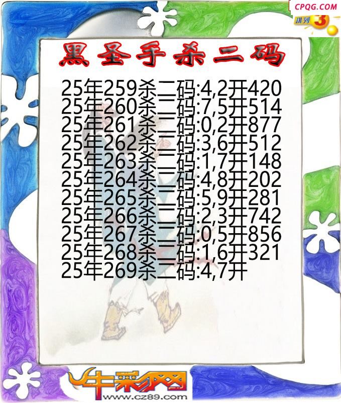黑圣手杀二码269期体彩P3图谜