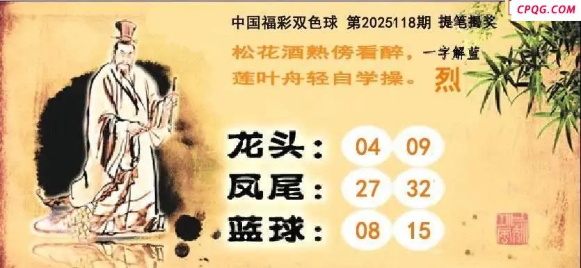 提笔揭奖25年118期双色球图谜